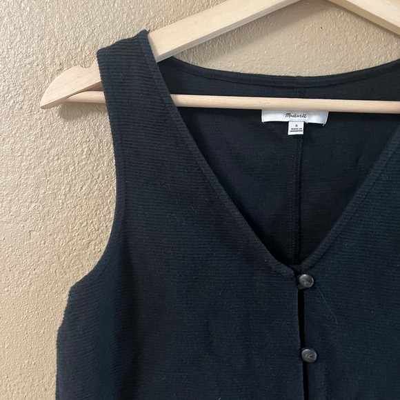 Madewell Texture & thread button front tie tank - Picture 6 of 8